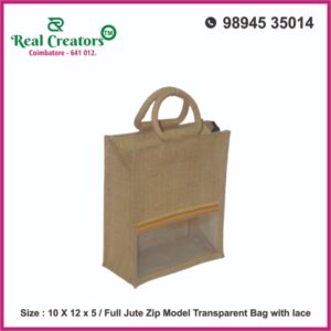 Jute Bag 10*12*5 Zip Model